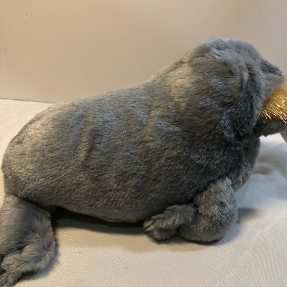 Ganz Webkinz Gray Walrus Artic Ocean Sea Plush Stuffed Animal HM332 No Code 10” - Picture 5 of 11